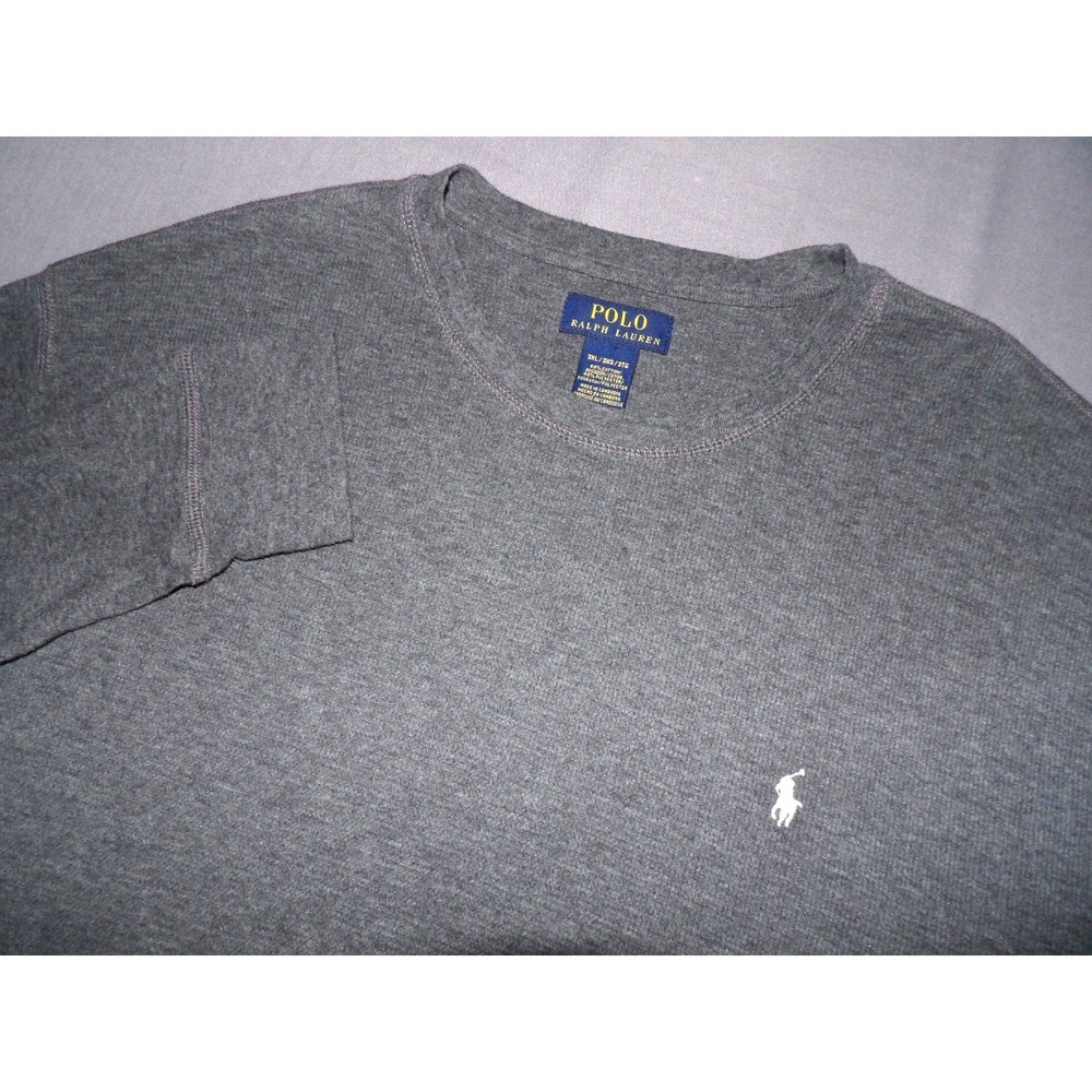 Polo Ralph‎ Lauren Long Sleeved Gray Waffle Knit Casual Thermal Shirt Men's 3XL